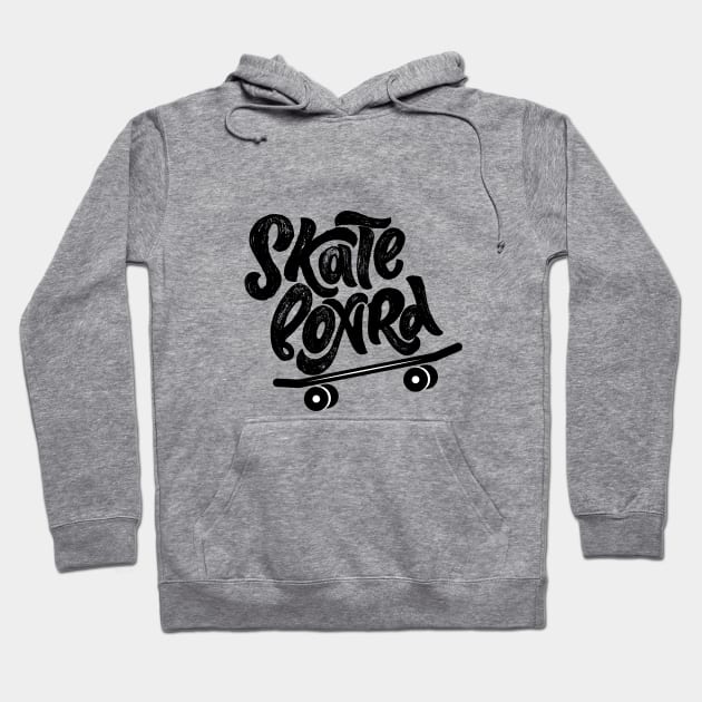 Skateboard lettering Hoodie by linasemenova